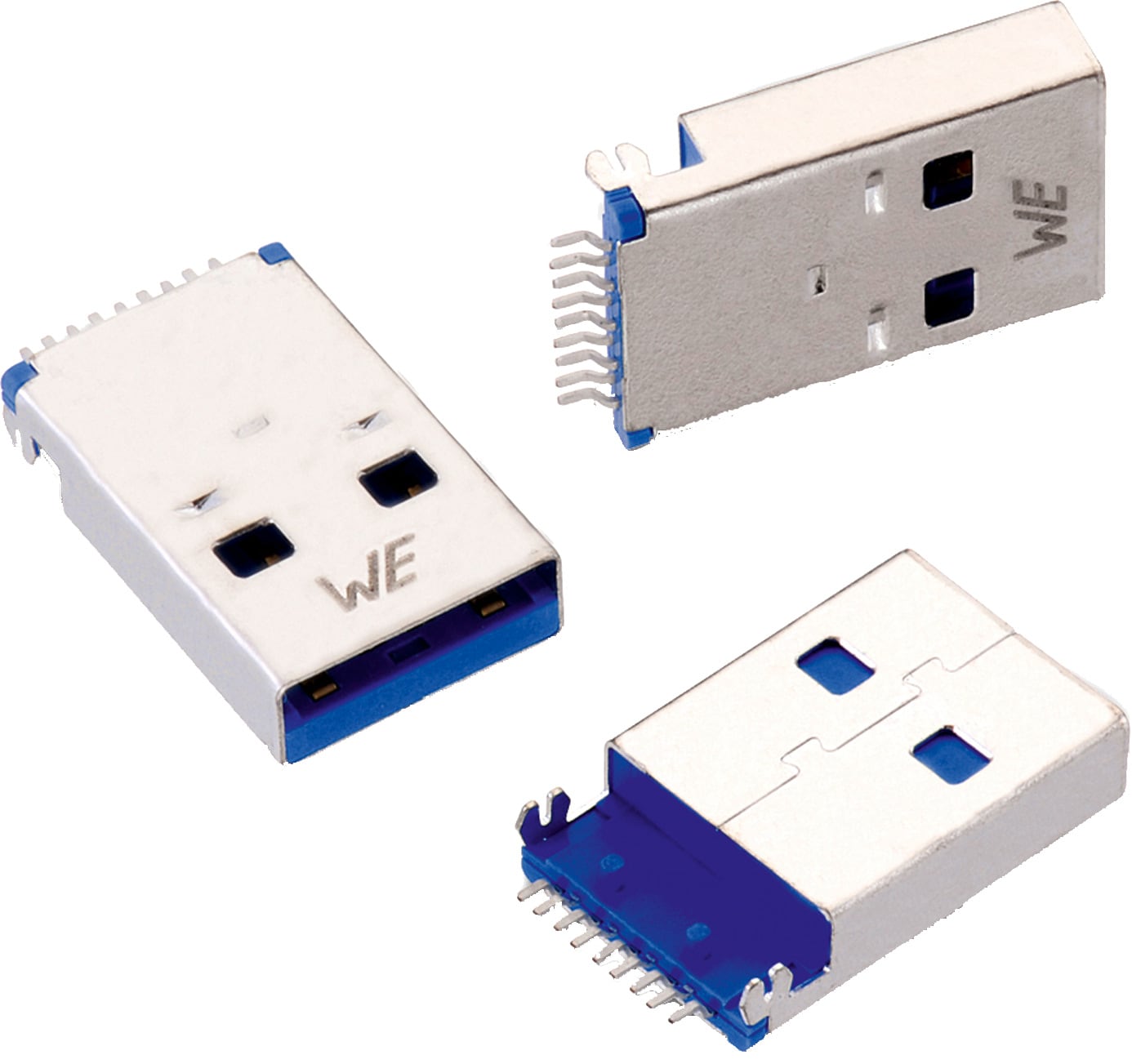 WR-COM USB 3.0 Type A SMT Plug With Clip | Elektromechanische ...